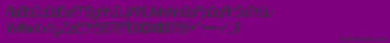 フォントNeuralBrk – 紫の背景に黒い文字