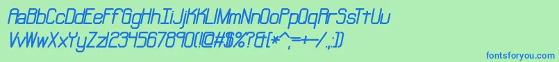 NeuralBrk Font – Blue Fonts on Green Background