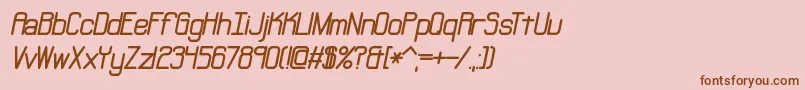 Fonte NeuralBrk – fontes marrons em um fundo rosa