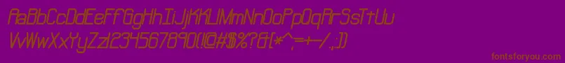NeuralBrk-Schriftart – Braune Schriften auf violettem Hintergrund