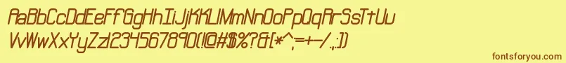 NeuralBrk-Schriftart – Braune Schriften auf gelbem Hintergrund