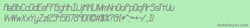 Czcionka NeuralBrk – szare czcionki na zielonym tle