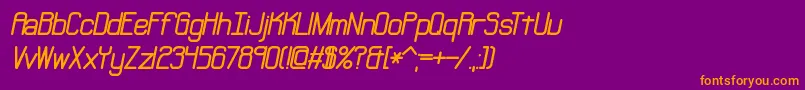 NeuralBrk-Schriftart – Orangefarbene Schriften auf violettem Hintergrund