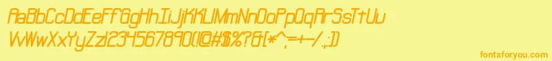 Подробнее о шрифте NeuralBrk Шрифт NeuralBrk – оранжевые шрифты на жёлтом фоне