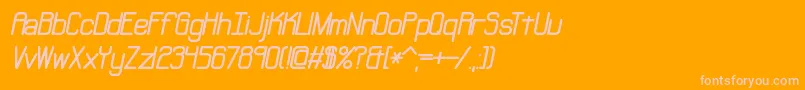 フォントNeuralBrk – オレンジの背景にピンクのフォント
