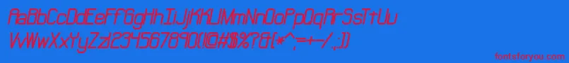 NeuralBrk Font – Red Fonts on Blue Background