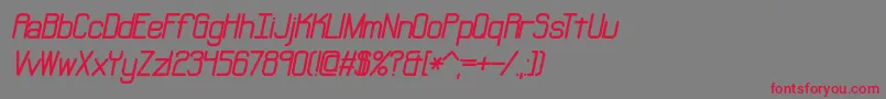 フォントNeuralBrk – 赤い文字の灰色の背景