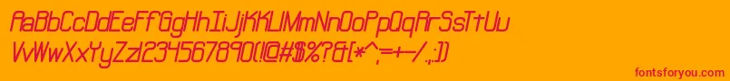 NeuralBrk Font – Red Fonts on Orange Background