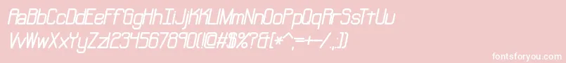 NeuralBrk-Schriftart – Weiße Schriften auf rosa Hintergrund