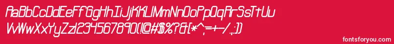 フォントNeuralBrk – 赤い背景に白い文字