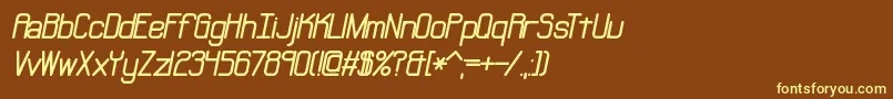 NeuralBrk Font – Yellow Fonts on Brown Background