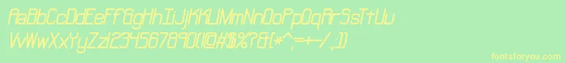 Weitere Informationen zur NeuralBrk-Schriftart NeuralBrk-Schriftart – Gelbe Schriften auf grünem Hintergrund