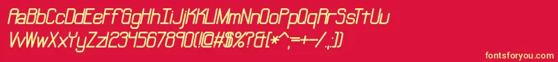 NeuralBrk Font – Yellow Fonts on Red Background