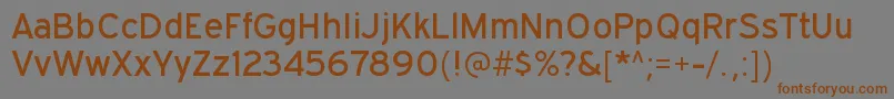 ExpresswayrgRegular Font – Brown Fonts on Gray Background