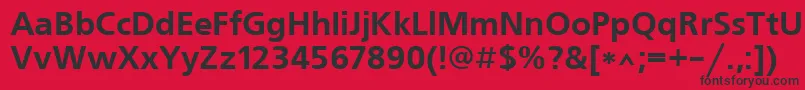フォントFrs65C – 赤い背景に黒い文字