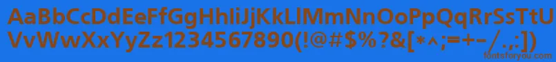 Шрифт Frs65C – коричневые шрифты на синем фоне