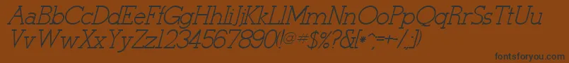 StymieItalicItalic Font – Black Fonts on Brown Background