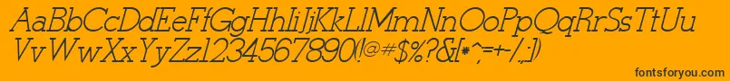StymieItalicItalic Font – Black Fonts on Orange Background
