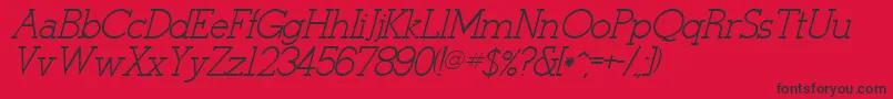 Czcionka StymieItalicItalic – czarne czcionki na czerwonym tle