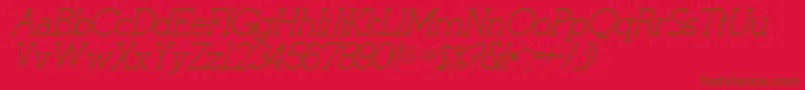 StymieItalicItalic Font – Brown Fonts on Red Background
