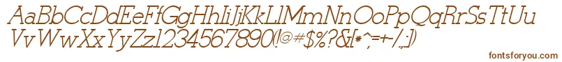 StymieItalicItalic Font – Brown Fonts on White Background