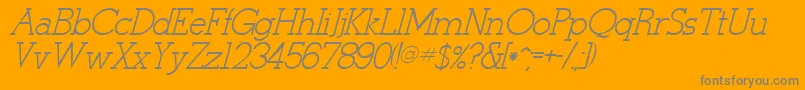 StymieItalicItalic Font – Gray Fonts on Orange Background