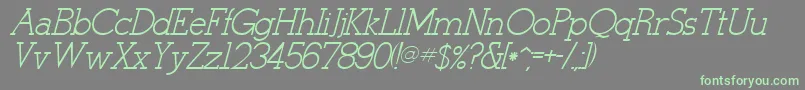 fuente StymieItalicItalic – Fuentes Verdes Sobre Fondo Gris