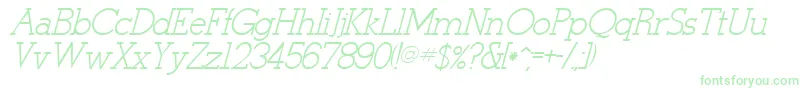 StymieItalicItalic Font – Green Fonts on White Background