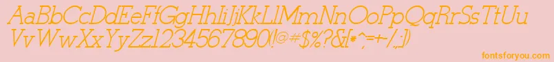 StymieItalicItalic Font – Orange Fonts on Pink Background