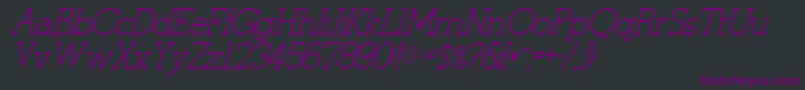 StymieItalicItalic Font – Purple Fonts on Black Background