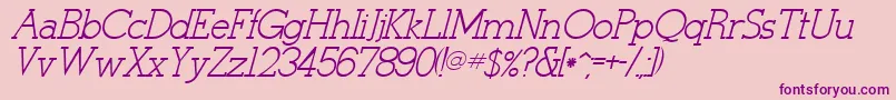 StymieItalicItalic Font – Purple Fonts on Pink Background