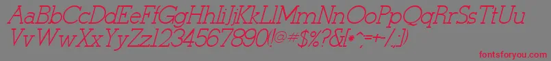 StymieItalicItalic Font – Red Fonts on Gray Background
