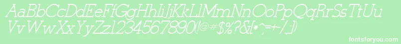 StymieItalicItalic Font – White Fonts on Green Background