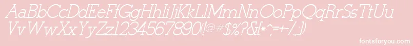 StymieItalicItalic Font – White Fonts on Pink Background
