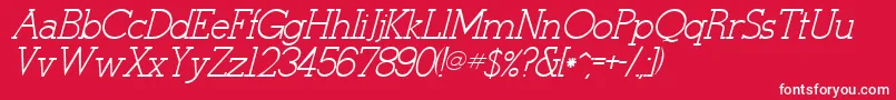 StymieItalicItalic Font – White Fonts on Red Background