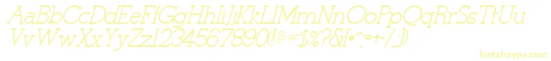 StymieItalicItalic Font – Yellow Fonts on White Background