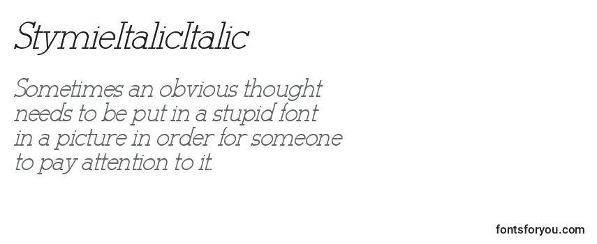 Review of the StymieItalicItalic Font