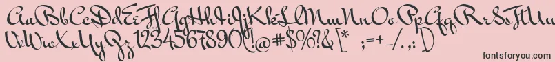 fuente MrBedfort – Fuentes Negras Sobre Fondo Rosa