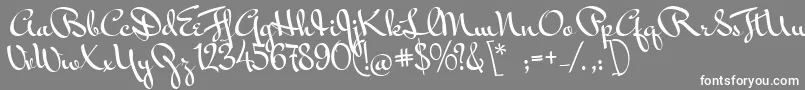 MrBedfort Font – White Fonts on Gray Background