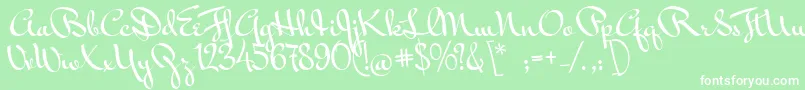 MrBedfort Font – White Fonts on Green Background