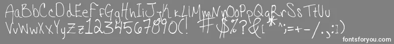 Police HannahsMessyHandwriting – polices blanches sur fond gris