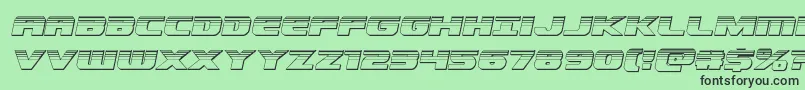 Dekarangerchromeital Font – Black Fonts on Green Background