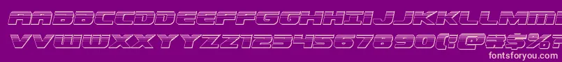 Dekarangerchromeital Font – Pink Fonts on Purple Background