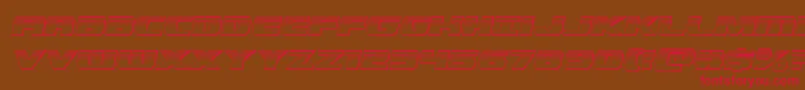 Dekarangerchromeital Font – Red Fonts on Brown Background