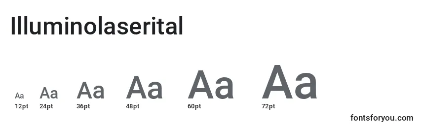 Размеры шрифта Illuminolaserital