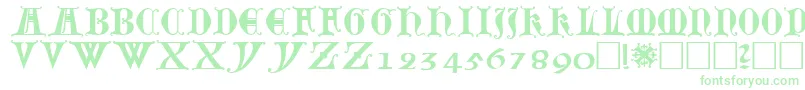 Lubeck Font – Green Fonts on White Background