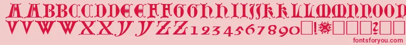 Lubeck Font – Red Fonts on Pink Background