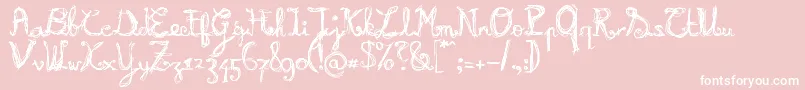 BurningNormal Font – White Fonts on Pink Background