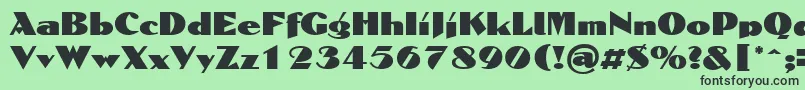 DomaignRegular Font – Black Fonts on Green Background
