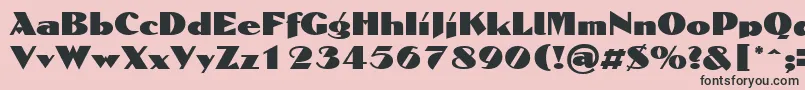 DomaignRegular Font – Black Fonts on Pink Background